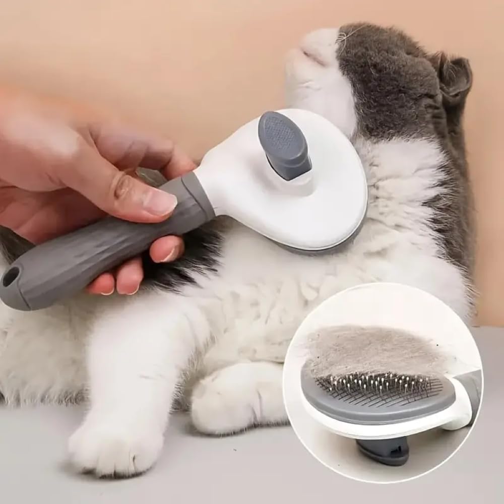 Self-Cleaning Pet Hair Remover Brush for Dogs & Cats