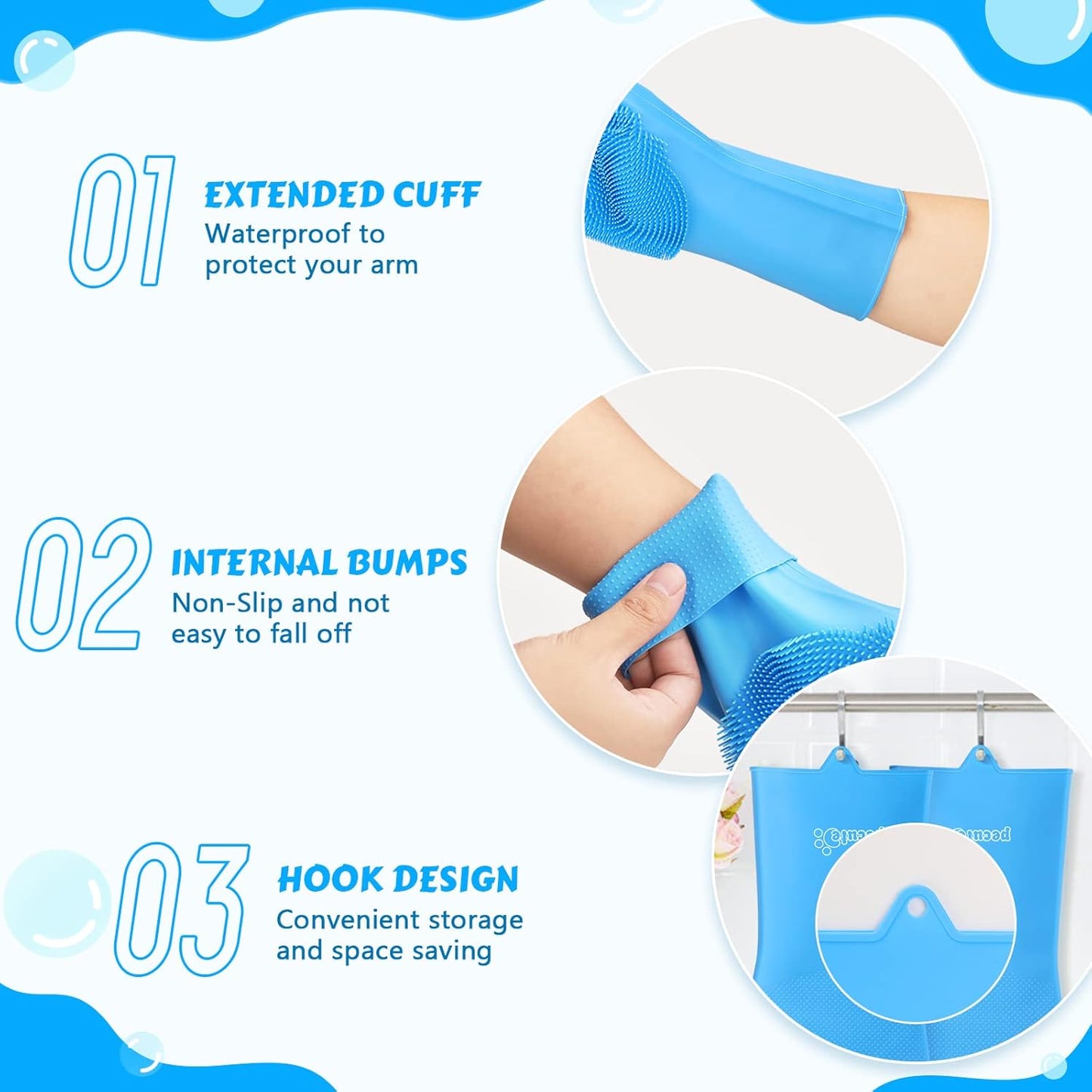 Pet Grooming & Bathing Silicone Glove for Dogs & Cats