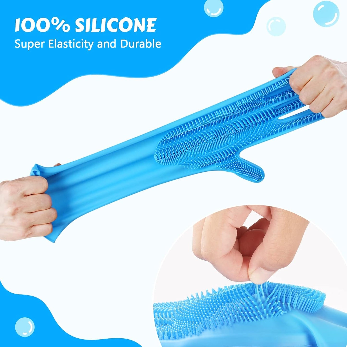 Pet Grooming & Bathing Silicone Glove for Dogs & Cats