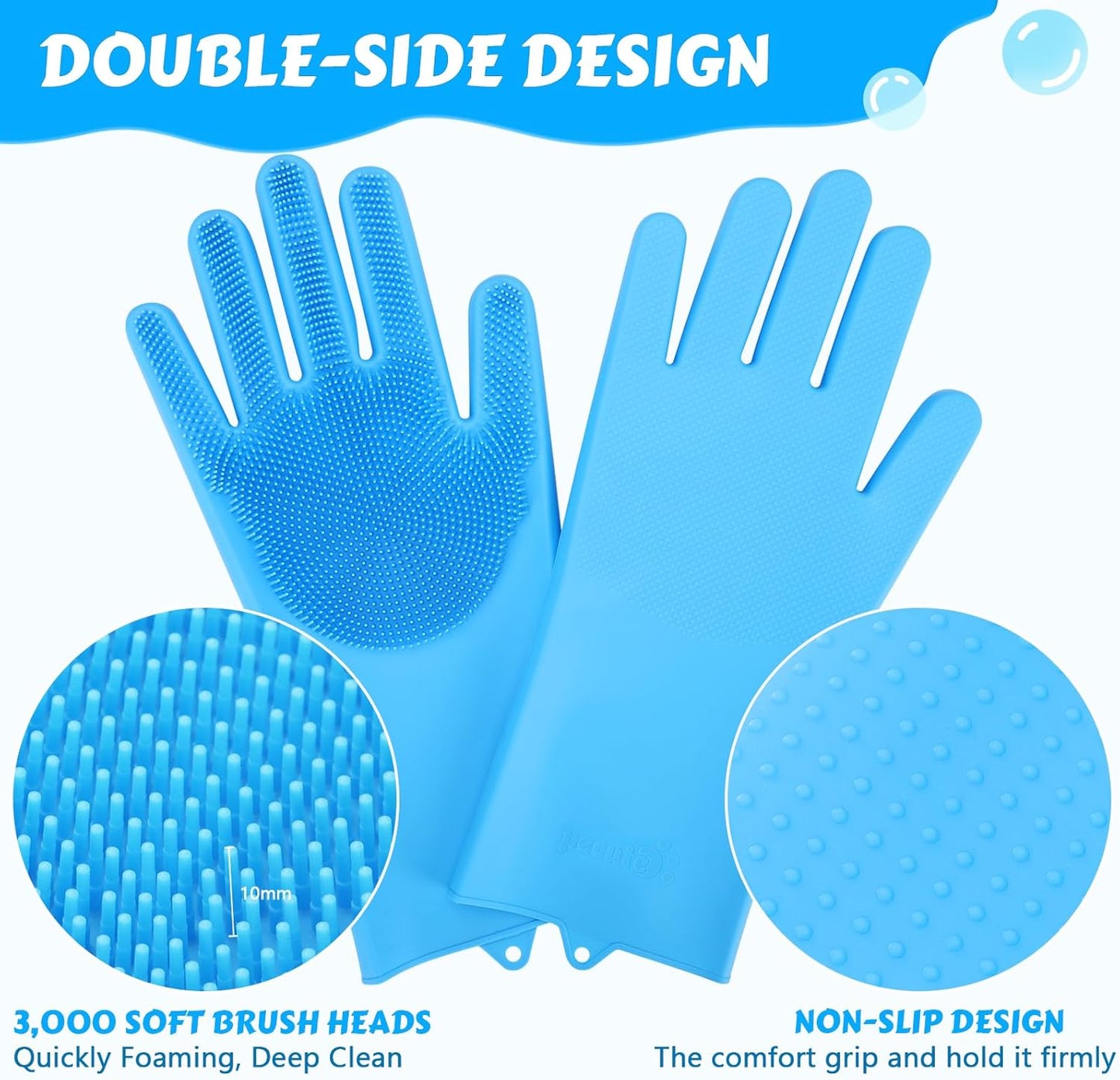 Pet Grooming & Bathing Silicone Glove for Dogs & Cats