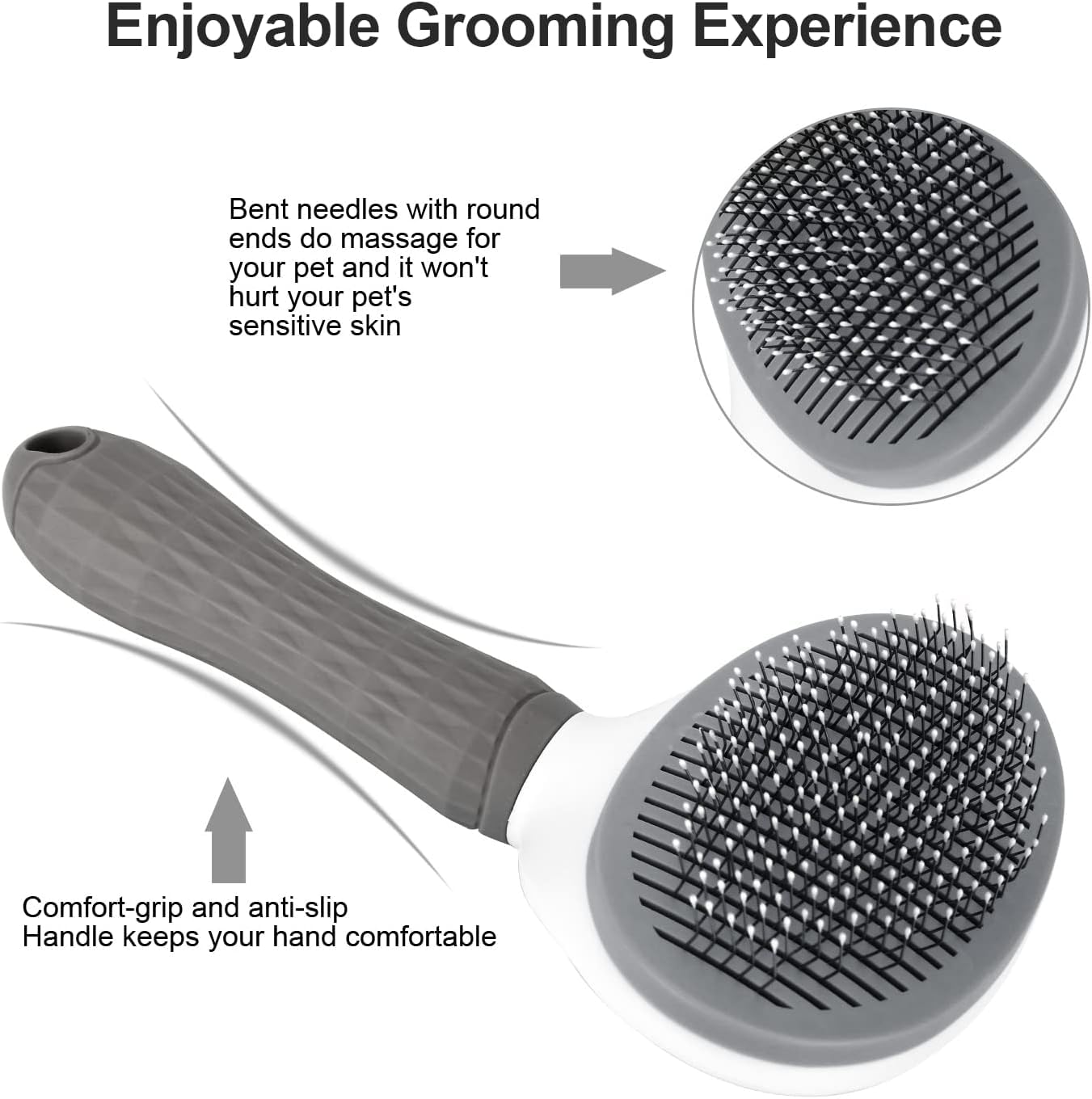 Self-Cleaning Pet Hair Remover Brush for Dogs & Cats