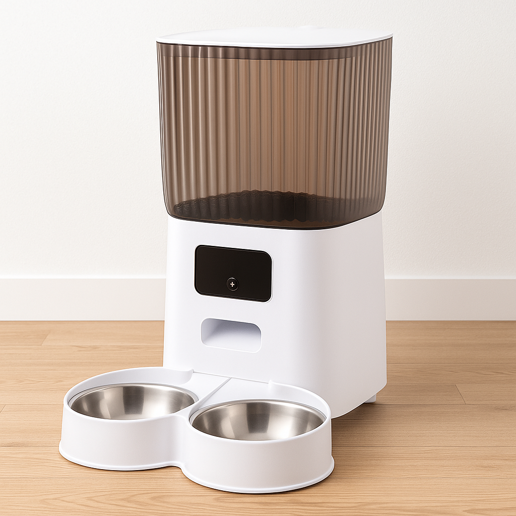 5L Smart Automatic Cat Feeder with Double Bowls & HD Camera – For Cats and Dogs