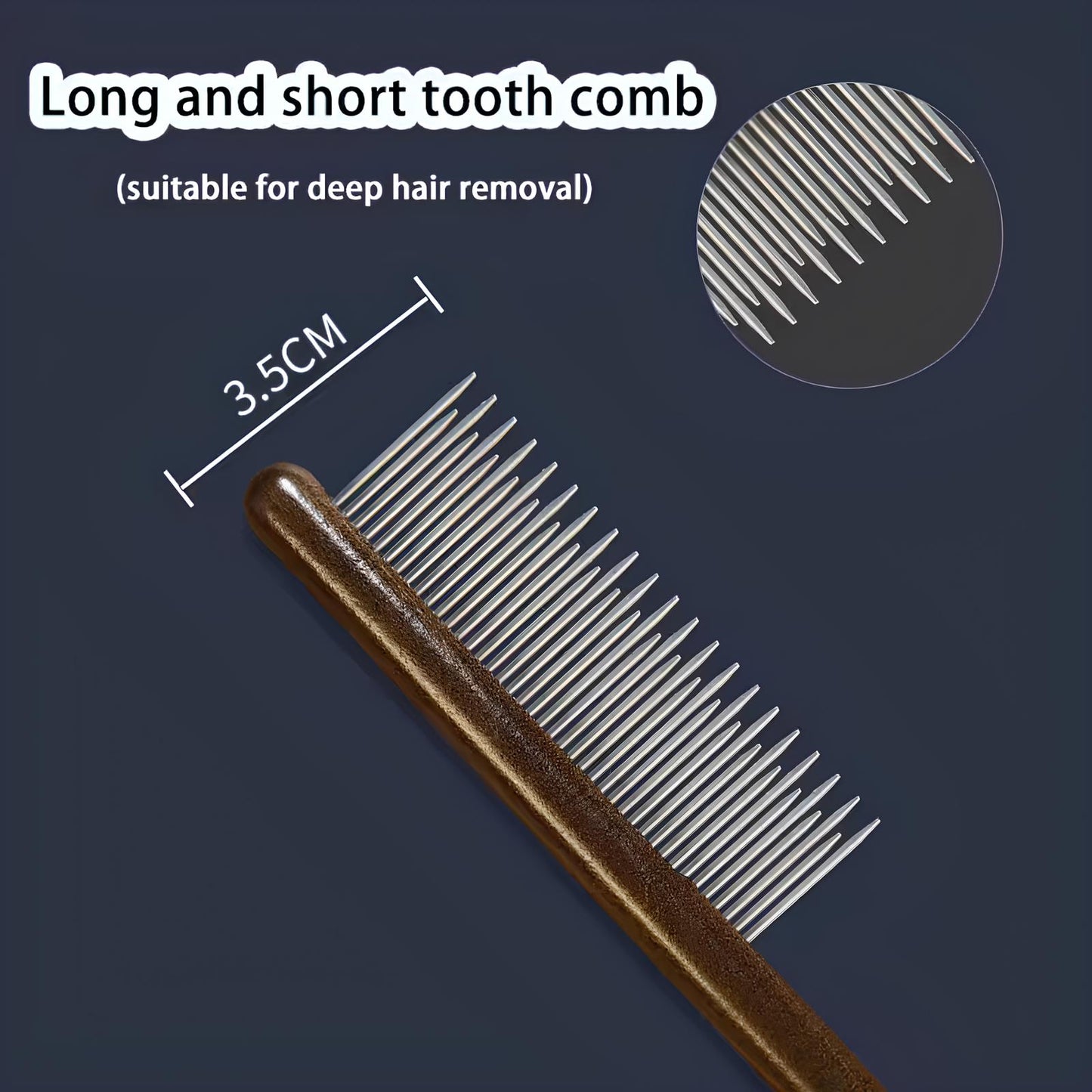 Pet Comb for Long-Haired Cats & Dogs – Detangling Brush