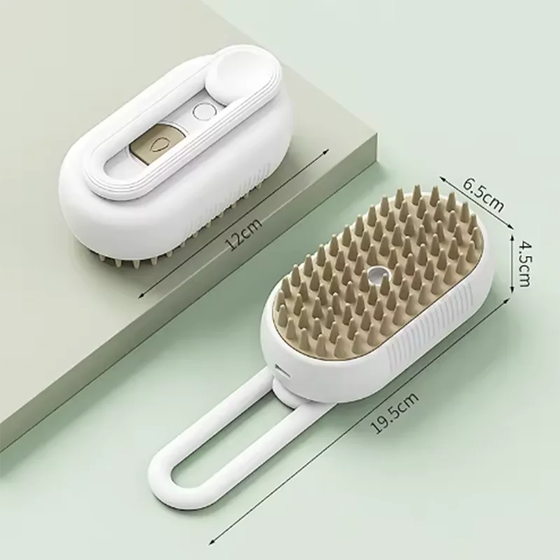 4-in-1 Cat & Dog Steam Grooming Brush – Massage, Cleaning & Combing