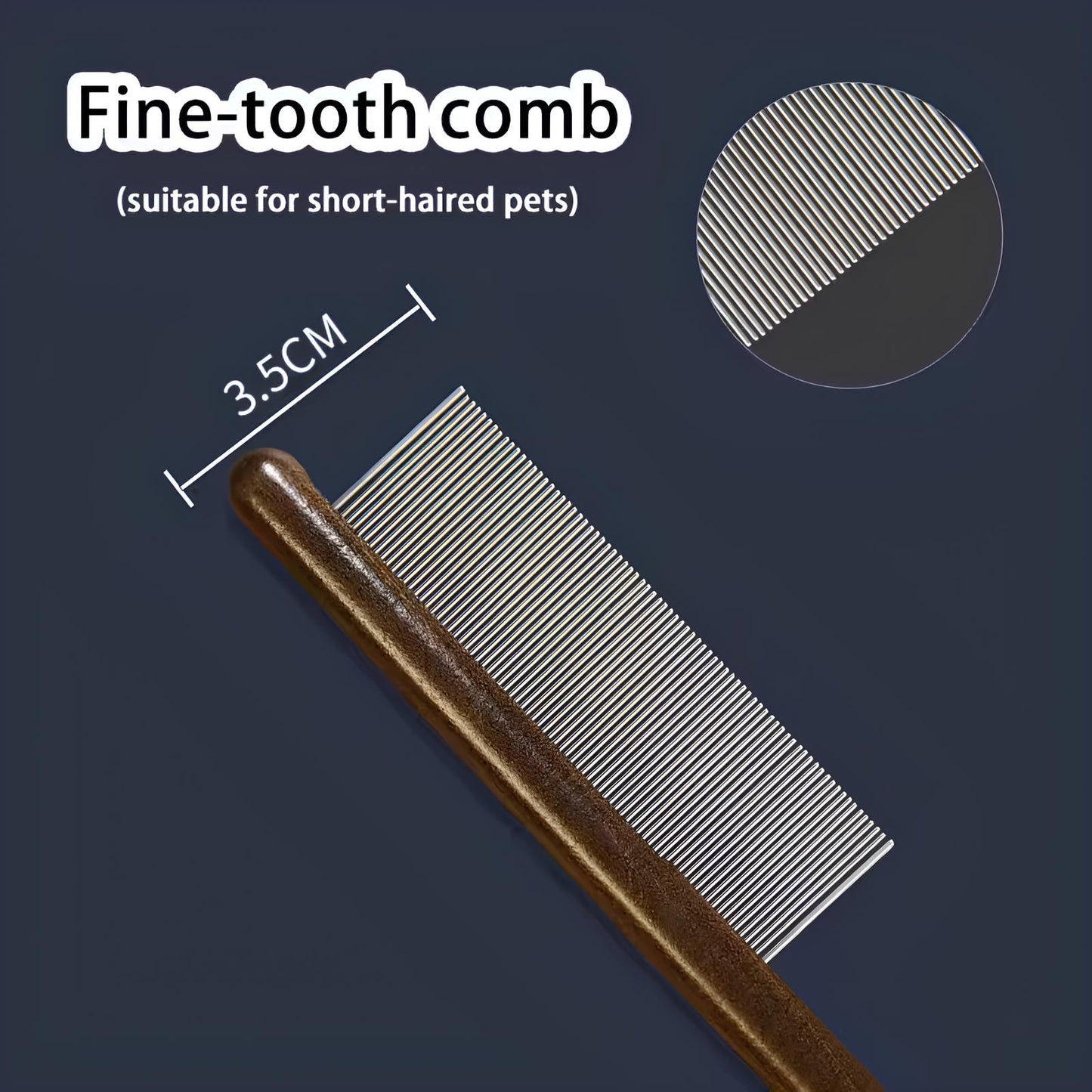 Pet Comb for Long-Haired Cats & Dogs – Detangling Brush