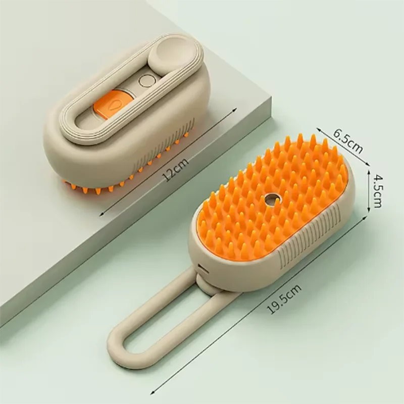 4-in-1 Cat & Dog Steam Grooming Brush – Massage, Cleaning & Combing