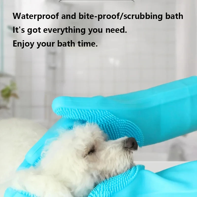 Pet Grooming & Bathing Silicone Glove for Dogs & Cats