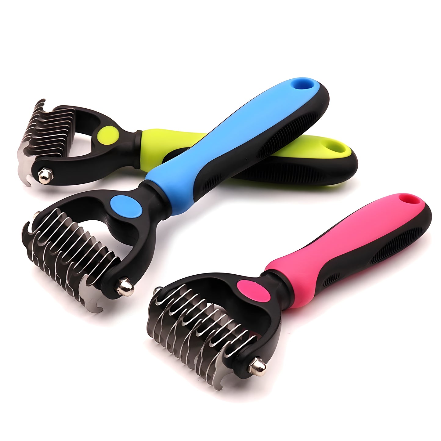 Pet Deshedding Brush & Knot Remover for Dogs & Cats