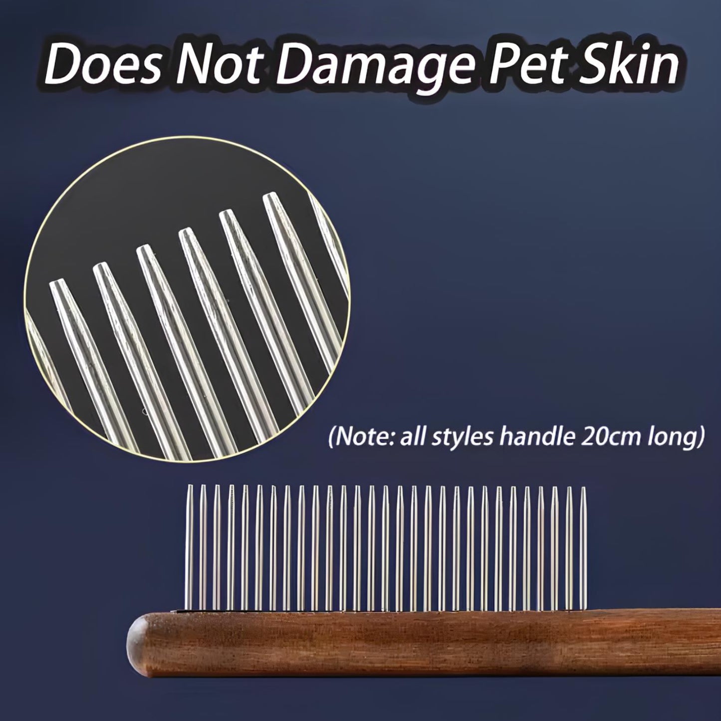 Pet Comb for Long-Haired Cats & Dogs – Detangling Brush