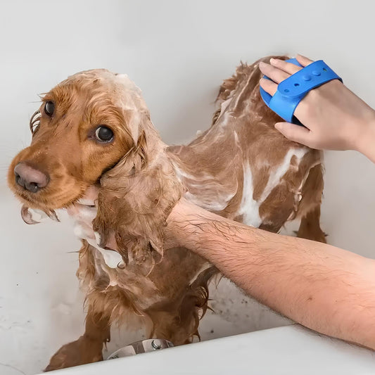 Soft Silicone Dog & Cat Brush – Bath & Grooming Massage Comb