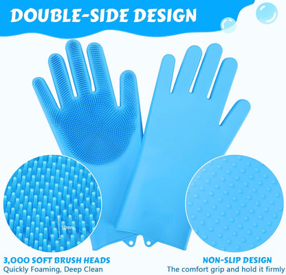 Pet Grooming & Bathing Silicone Glove for Dogs & Cats