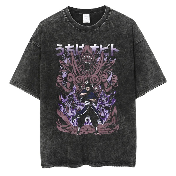 Naruto Obito Darkness Within Oversized Vintage T-Shirt