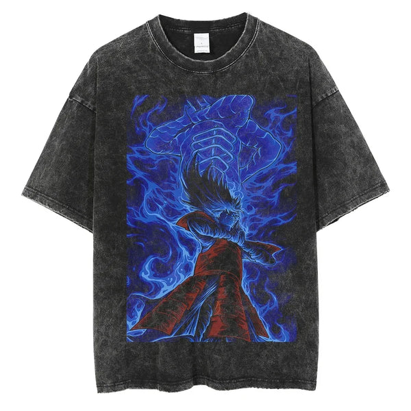 Uchiha Madara Susanoo - Naruto Vintage Washed Oversized Cotton Streetwear T-Shirt