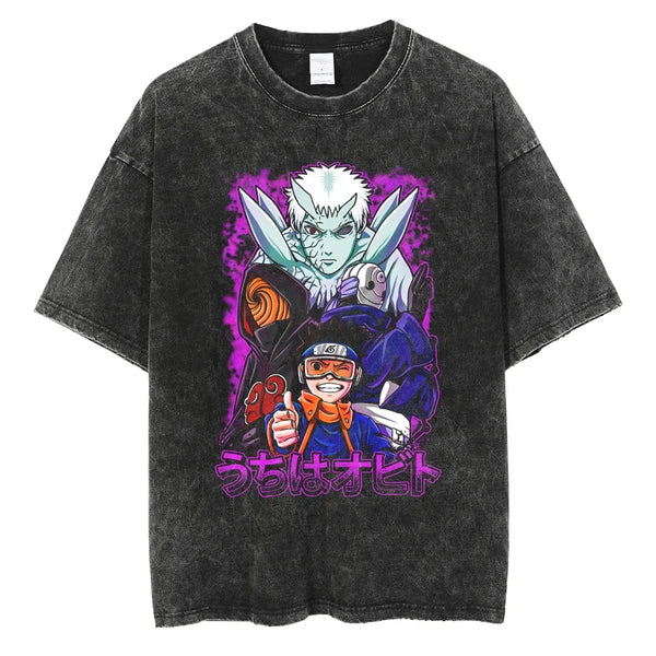 Naruto Obito Masked Avenger Oversized Vintage T-Shirt