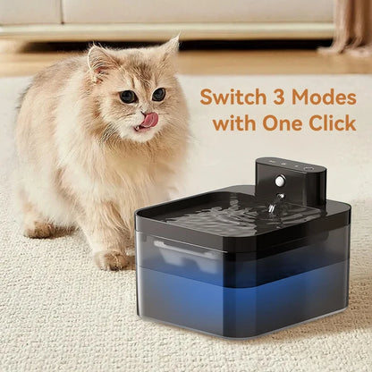 Wireless 2.2L Pet Water Fountain – Infrared Sensor & Ultra Quiet