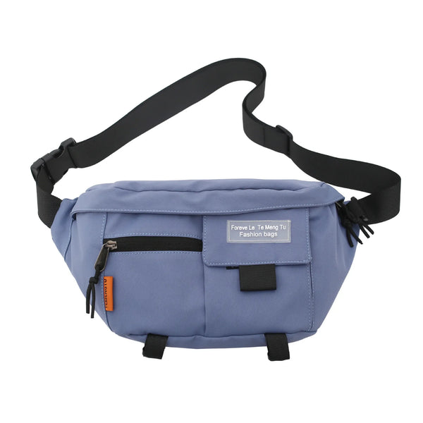 Trendy Nylon Waist Bag: Unisex Street Fashion Fanny Pack for Outdoor Sports