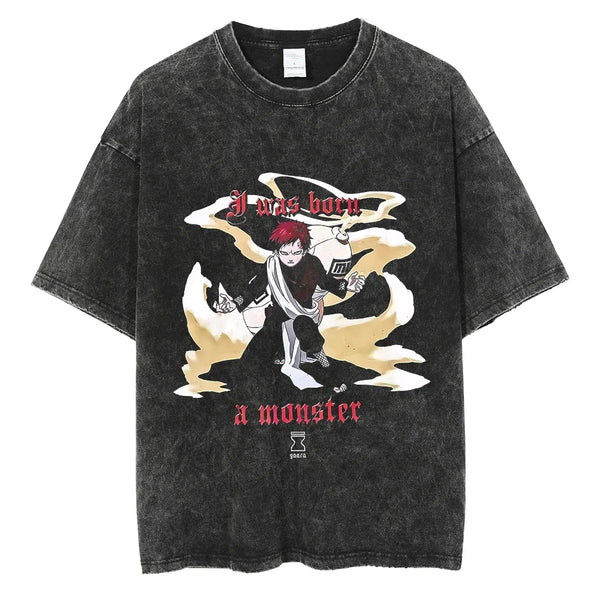 Naruto Gaara Shukaku Power Oversized Vintage T-Shirt