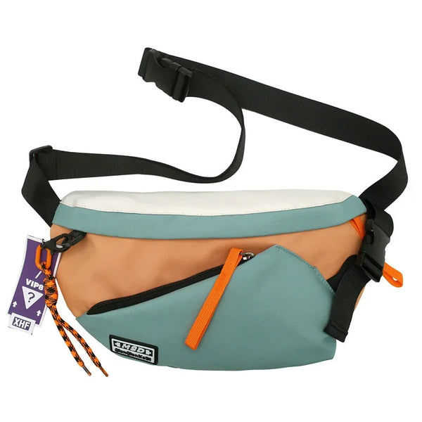 Nylon Fanny Pack with Adjustable Strap - Unisex Streetwear Chest Rig Crossbody Bag