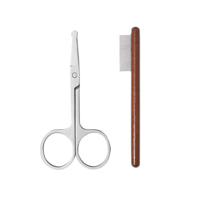 Pet Tear Stain Remover Comb & Scissors Set for Dogs & Cats