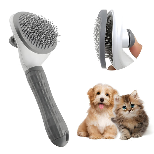 Self-Cleaning Pet Hair Remover Brush for Dogs & Cats